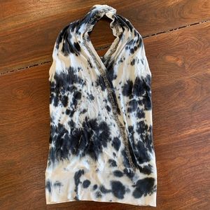 Vertigo Paris 💯 % silk tank, xs, metal details
